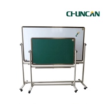 Chuncan brand green and white blackboard dust-free bracket type removable household double-sided magnetic teaching training class painting large board