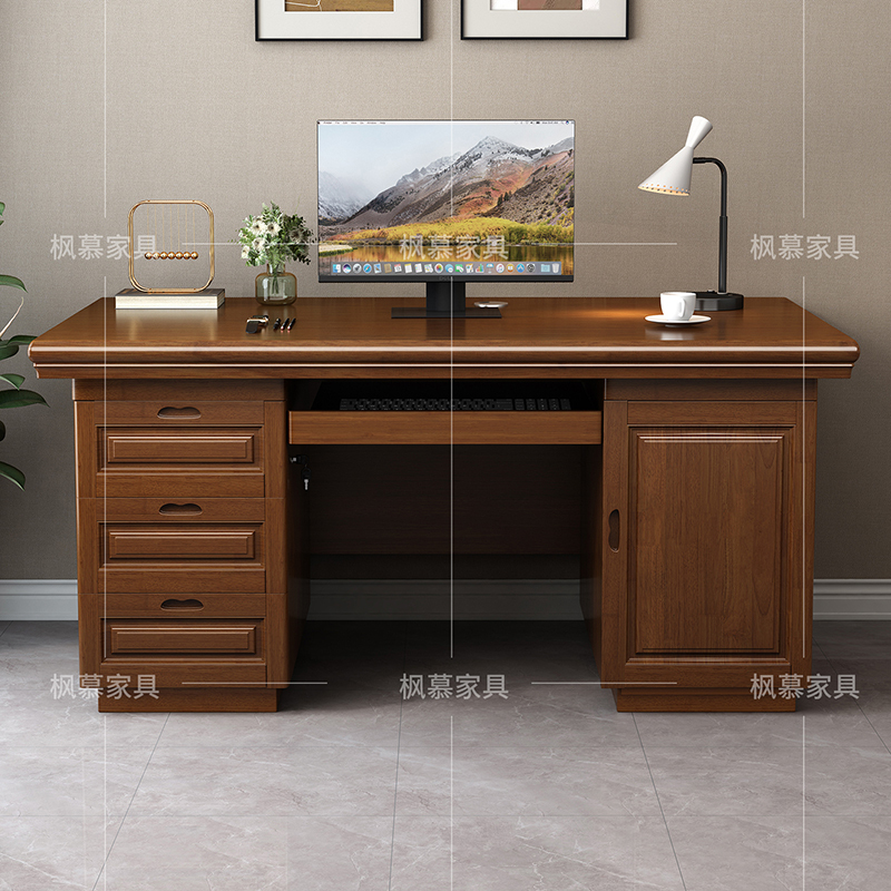 Solid Wood Office Desk Chinese Style Storage Table with Drawer Storage Table Desk Desktop Home Writing Desk Computer Table