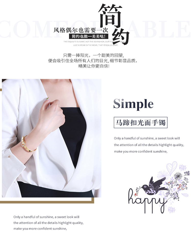 Authentic Mỹ JUICY COUTURE cam nuôi dưỡng mặt móng ngựa khóa vòng tay vòng tay quà tặng sinh nhật cho bạn gái - Vòng đeo tay Cuff vòng đá mắt hổ