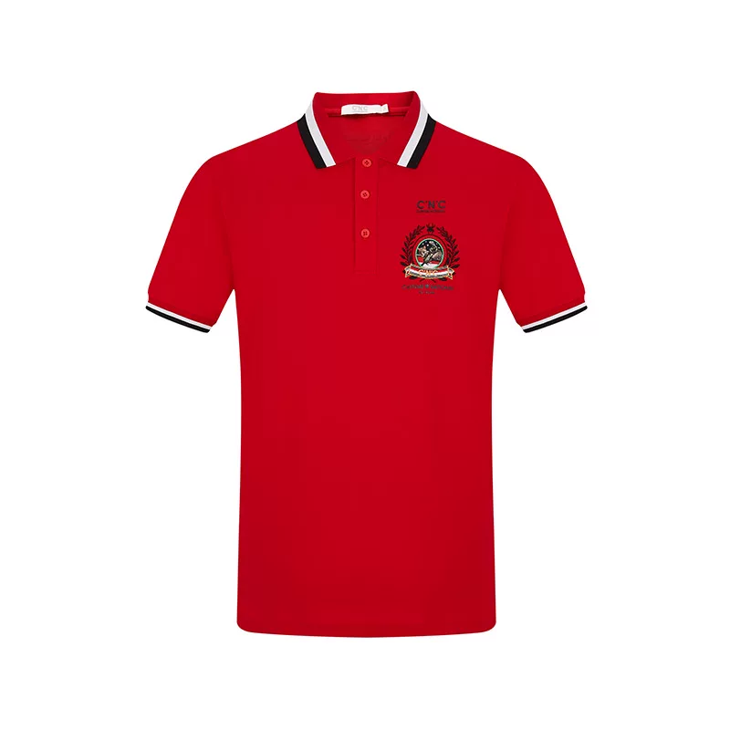 Summer cotton short sleeve T-shirt, polo for leisure, 2020, with embroidery