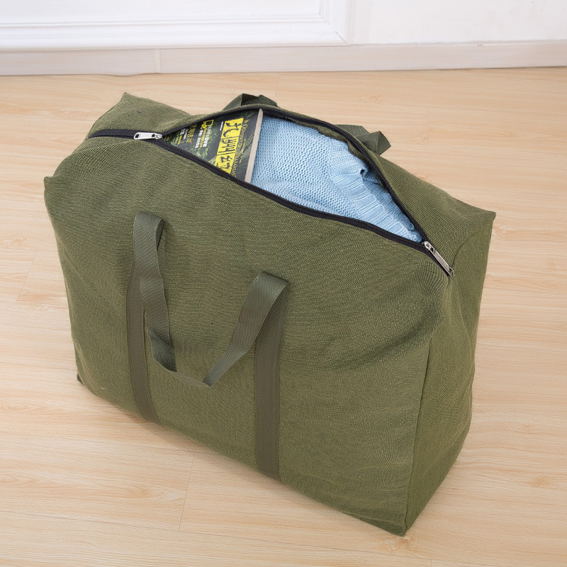 Canvas bag shopping moving bag clothing storage luggage bag thickened extra-large quilt finishing bag portable environmental protection cloth bag