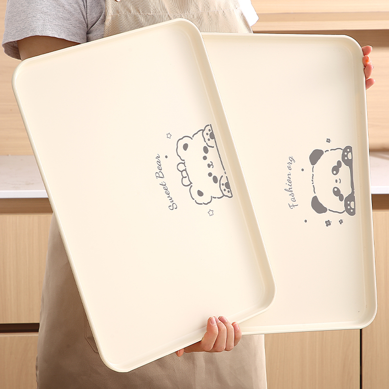 Extra-Large Plastic Tray Rectangular Commercial Coffee Cake Serving Tray Cute Kindergarten Fruit Cup Storage Tray Extra-Large Plastic Tray Rectangular Commercial Coffee Cake Serving Tray Cute Kindergarten Fruit Cup Storage Tray