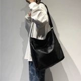 Универсальный ремешок для сумки, вместительная и большая сумка на одно плечо, полиуретановая сумка через плечо, в корейском стиле, простой и элегантный дизайн