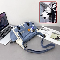 Комбинация синего и белого цвета + набор значков из 5 частей + Геометрическая кулона панды