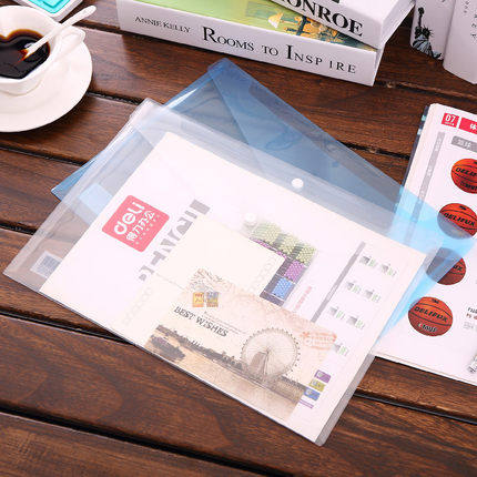 Able 5505 File bag A4 button Bag Press Kit Press Kit File Kit Briefcase Briefcase Transparent Document Bag