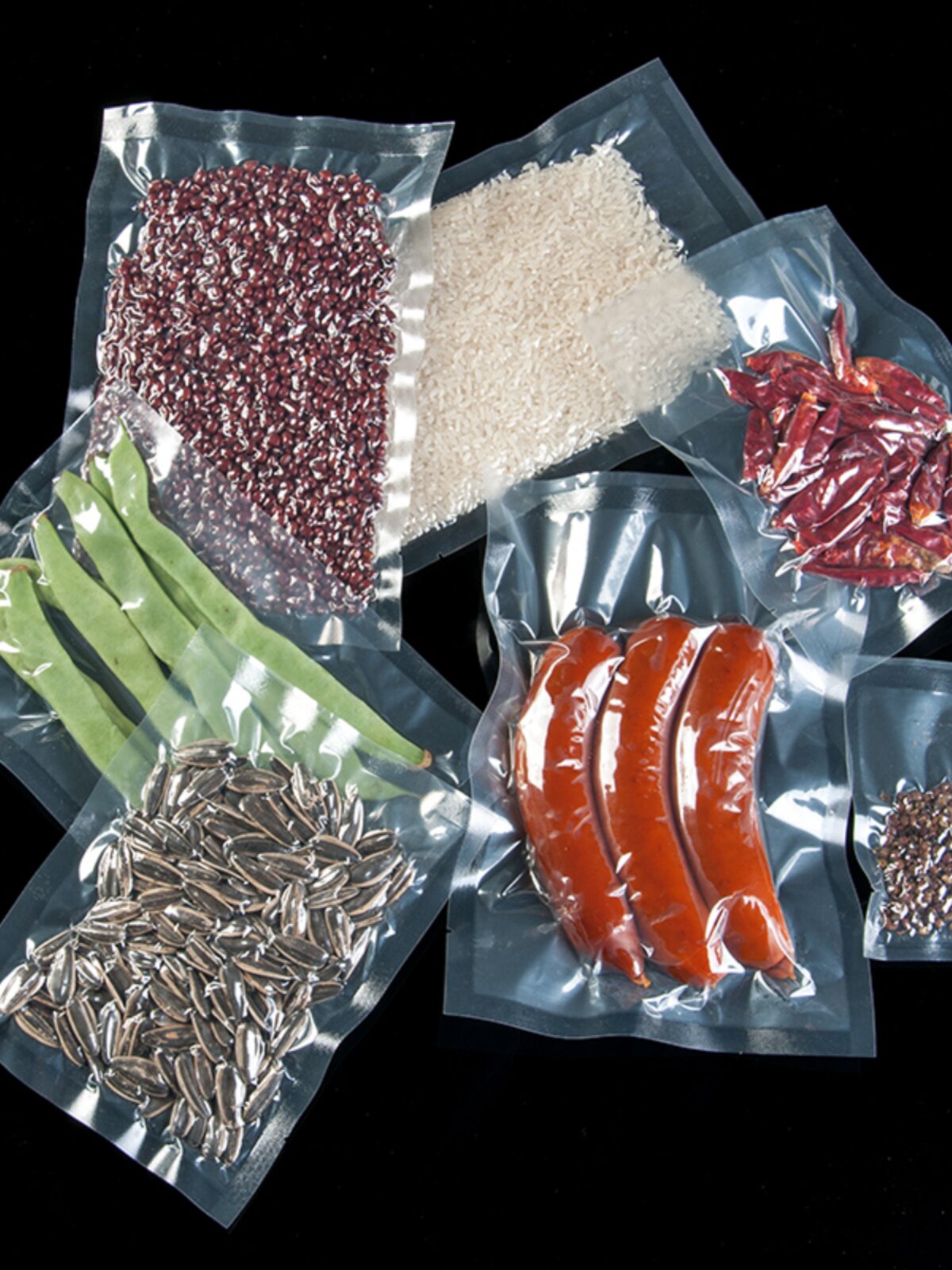 24-Micron Thick Vacuum Bags, Fresh-Keeping Bags, Food Sealing Bags, Chicken and Duck Meat Compression Packaging Bags, Air-Exhausting Plastic Sealing Bags, Printed