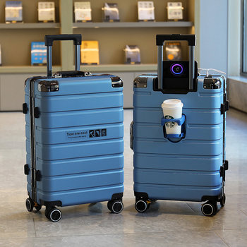 Paul Luggage Brand Aluminum Frame Suitcase Password Lock Travel Suitcase Student Trolley Case Universal Wheel Carry-On Suitcase German Craftsmanship