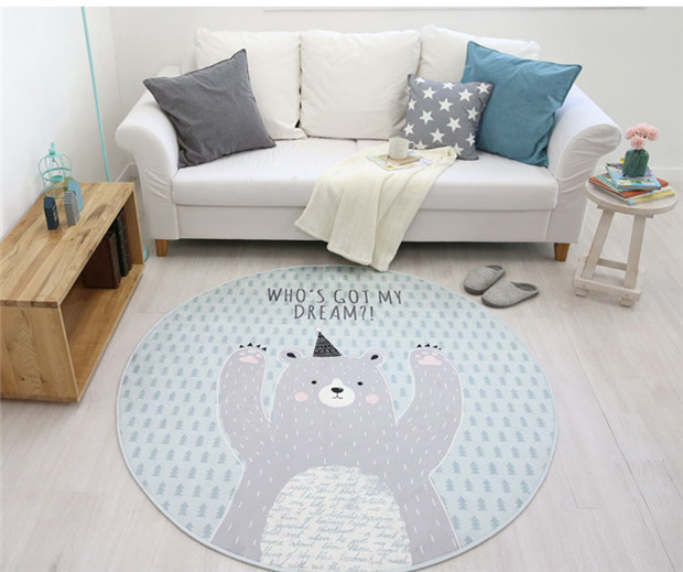 Sofa bên chân thảm sang trọng chống trượt tròn lớn Hàn Quốc trẻ em nhà phòng ngủ cạnh giường ngủ chống trượt thảm - Thảm thảm nỉ trải sàn phòng khách