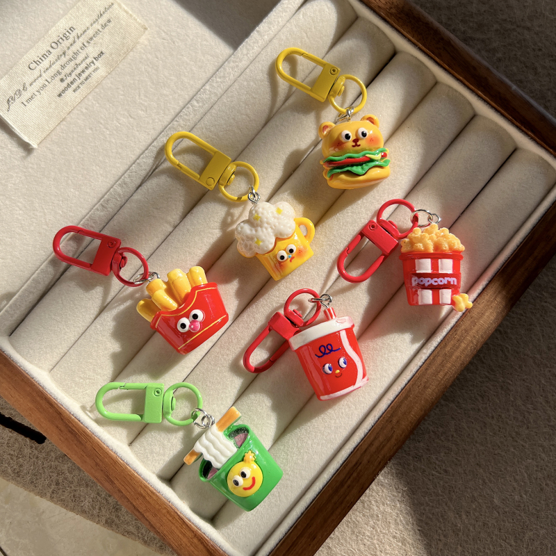 Fun Food-Themed Keychain, Food Phone Charm, Cute Student Bag Accessory, Earphone Case Pendant, Best Friend Gift Fun Food-Themed Keychain, Food Phone Charm, Cute Student Bag Accessory, Earphone Case Pendant, Best Friend Gift