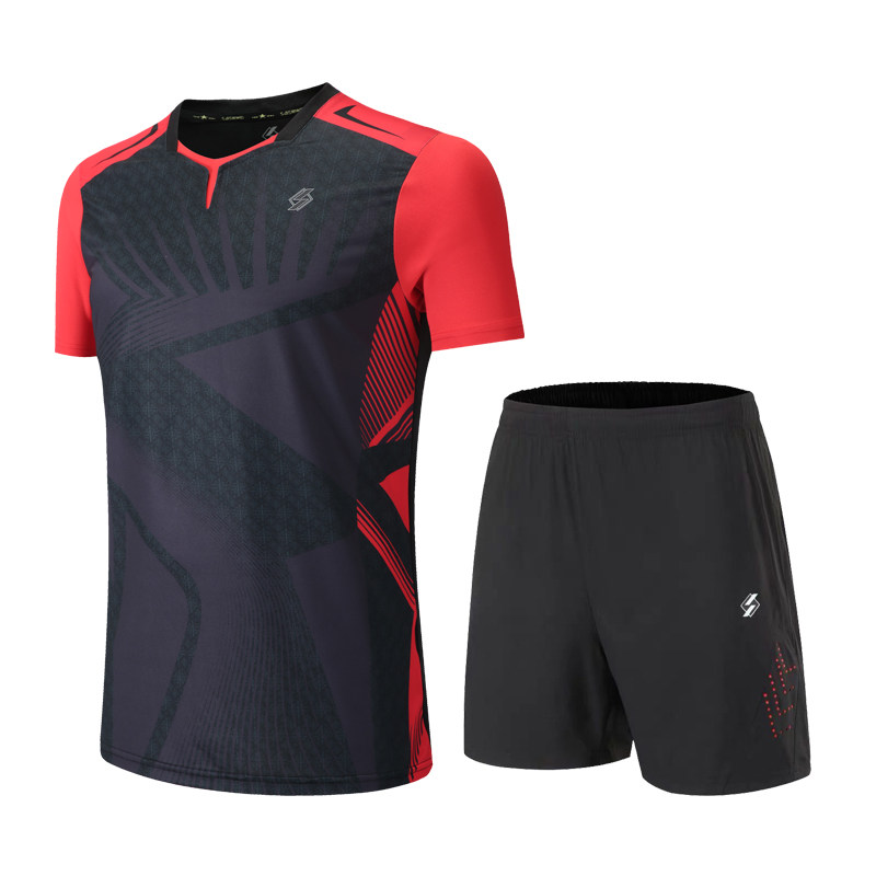 Table Tennis Suit Suit for men and women Children's table tennis clothes Short sleeves shorts badminton clothes speed dry round collar sports clothes