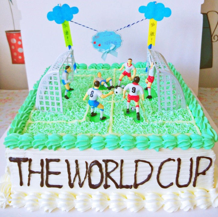Baking Cake Decoration World Cup Football Kid Birthday Cake Themed Scene Decorative Swing
