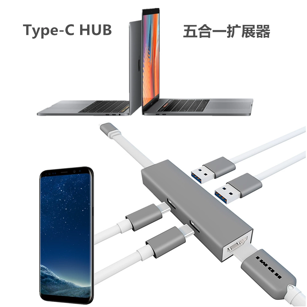 Type-c docking trạm usb-c adaptor máy tính bảng trung tâm máy tính xách tay MacBookPro chuyển đổi HDMI - USB Aaccessories