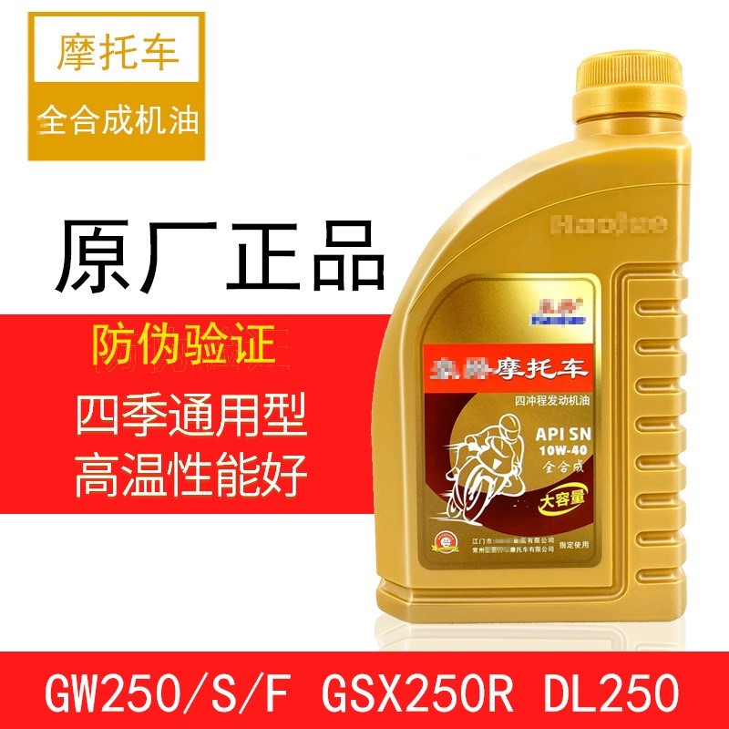 GW250 GSX250R DL250 motorcycle fully synthetic oil original oil filter cartridge support verification