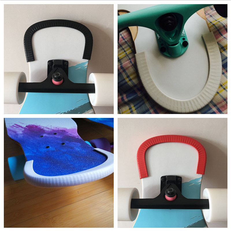 Large and small fish board double model thick wide protection side skateboard anti-collision strip long dance board universal protective sleeve double rocker