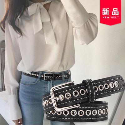 皮带女简约百搭学生韩版复古潮流腰带