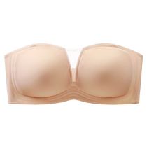 Catman strapless non-slip tube top bra for women with small breasts gathered summer thin style seamless invisible rimless bra
