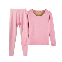 Catman Autumn Clothes and Autumn Pants Set Womens Silk Velvet Thickened Warm Underwear Autumn and Winter Autumn Clothes Autumn Pants Mens Suit