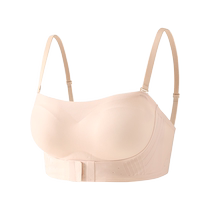 Catman tube top bra for women with small breasts push-up anti-sagging front buckle bra no wire push-up seamless bra