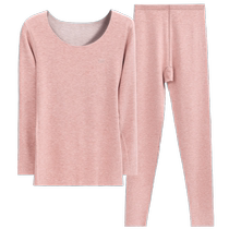 Catman Silk Velvet Thermal Underwear Mens Thickened Velvet Free Cut Autumn Clothes and Pants Set (Special Offer)