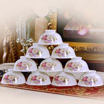 Not hot bowls rice bowls porcelain bowls 5-inch five-inch five-inch rice bowls home Jingdezhen ceramic tableware