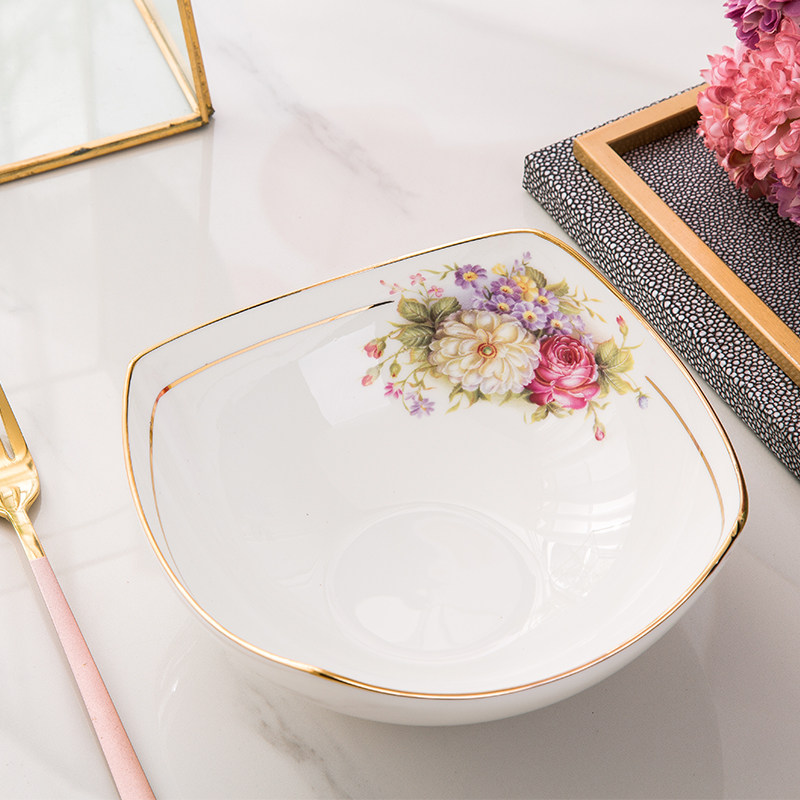 Nordic Style Salad Bowl Home Ceramic Salad Bowl Individuality Creativity Six Inch 6 Inch Sweet fruit Shara pan