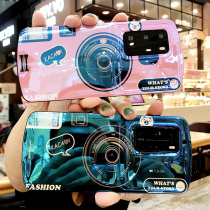 Blue light camera suitable for Huawei p40pro mobile phone shell anti-fall p40 protective sleeve net red Huawei p40 soft silicone couple section p40pro personality 5G surge pro full package anti-fall arc