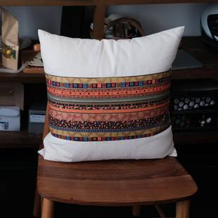 Ретро подушка, этническая наволочка, диван для кровати, из хлопка и льна, этнический стиль