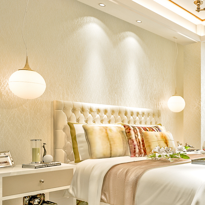 Modern minimalist plain silk wall covering seamless European wall covering solid color home bedroom living room high-grade American wallpaper