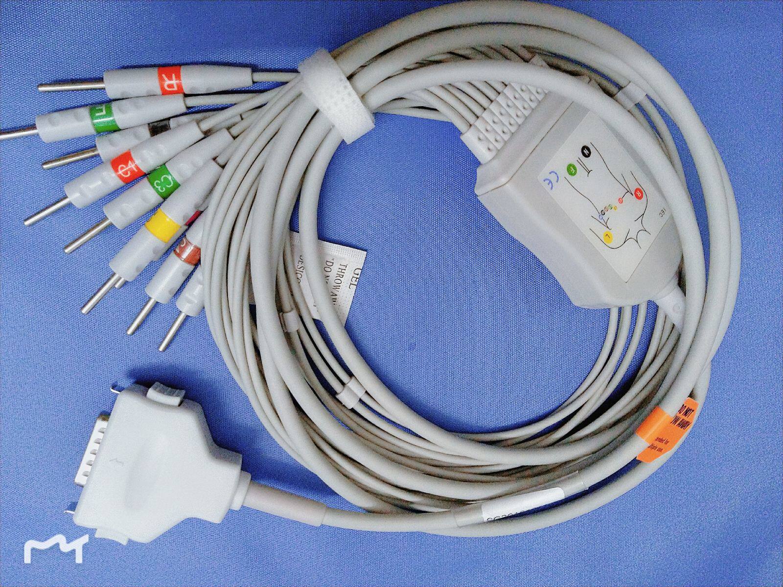 包邮兼容适用于福田FX-2111/3010/4010/FCP-2155心电图机导联线