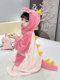 Children's Bathrobe Autumn and Winter Coral Fleece Pajamas for Boys and Girls, Flannel Dinosaur Loungewear, Thickened Sleep Robe for Toddlers