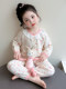 Girls' Gauze Pajamas, Spring & Fall Long-Sleeved Air-Conditioned Clothes, Kidsren's Pure Cotton Home Clothes, Cute Cardigan Suits for Girls and Babies