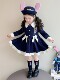 Girls' Preppy Style Judy Rabbit Police Officer Princess Dress Kidsren's Spring and Summer Sweet Baby Girl Rabbit A-Line Skirt