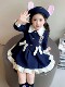 Girls' Preppy Style Judy Rabbit Police Officer Princess Dress Kidsren's Spring and Summer Sweet Baby Girl Rabbit A-Line Skirt