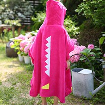 New foreign trade baby childrens pure cotton bath towel Beach absorbent towel cloak with hood cloak bathrobe South Korea