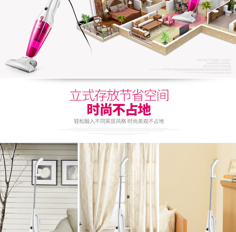 robot hút bụi electrolux Máy hút bụi cầm tay gia đình Oaks đẩy thanh thảm kép sử dụng máy hút bụi công suất nhỏ nhỏ - Máy hút bụi
