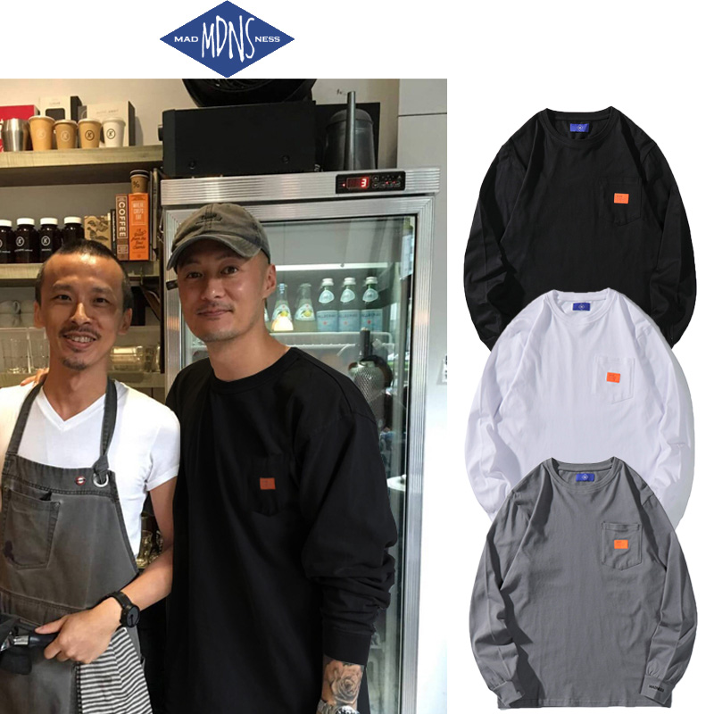 MADNESS Fall casual round collar Nets for the rest of the season MDNS Men's loose 100 hitch long sleeve T-shirt