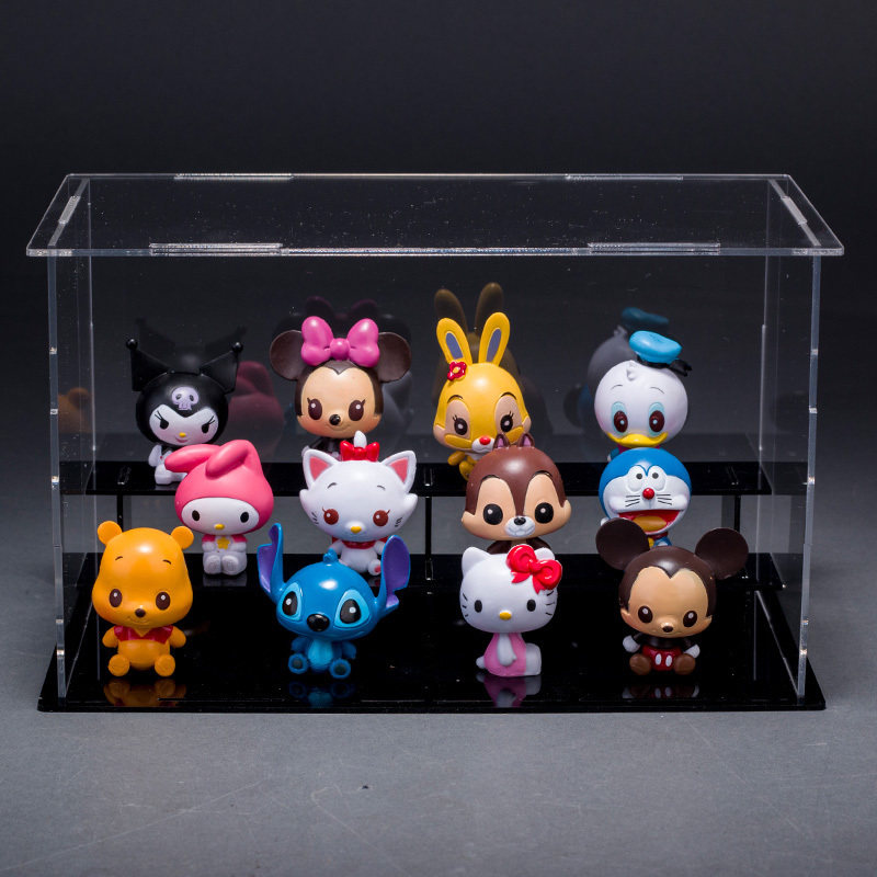动漫周边米奇维尼熊史迪仔机器猫hellokitty猫手办公仔摆件礼品