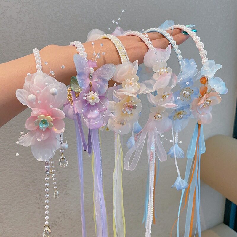 古风红色琉璃花朵发箍如何搭配?-假发发箍-淘宝百科网