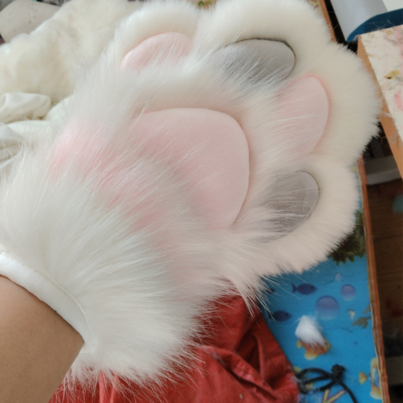 furry福瑞/兽装 兽装爪子成品现货掉落毛绒fursuit加长兽爪布指甲包边内衬289