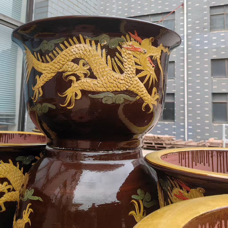 Yixing Ceramics Purple Aura Iron Tree Osmanthus Tree Money Tree Large Tree Bonsai Floor-Standing Courtyard Dragon Pot Flower Pot Yixing Ceramics Purple Aura Iron Tree Osmanthus Tree Money Tree Large Tree Bonsai Floor-Standing Courtyard Dragon Pot Flower Pot