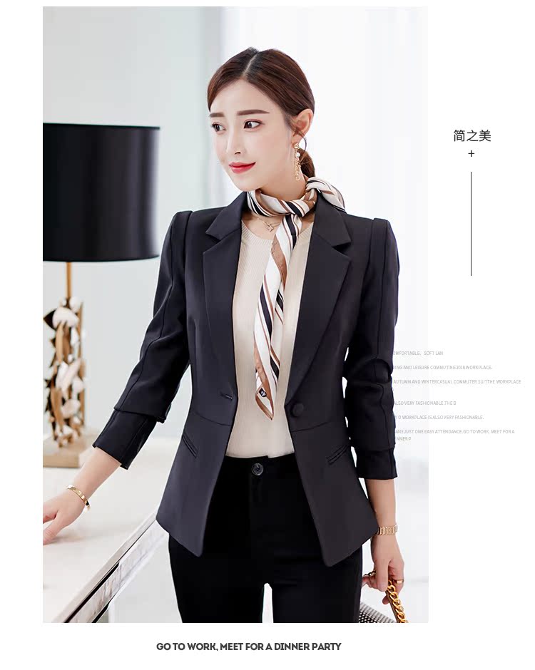 Áo vét nữ nhỏ vừa vặn, mỏng 2018 xuân hè mới phiên bản Hàn Quốc của áo vét đen quần áo nữ chuyên nghiệp mẫu áo vest lửng nữ