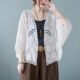 Summer Hollow Lace Cardigan ແມ່ຍິງແບບເກົາຫຼີຂອງ Bat Sleeve Loose Literary Retro Cotton Long Sleeve Shirt Top Air Condition Shirt