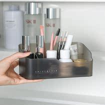 Girl heart simple plastic storage box mirror cabinet cosmetic storage box bedroom skin care product storage finishing box desktop