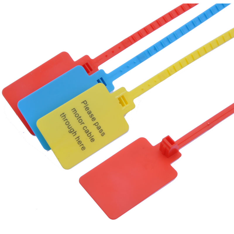 Large brand sign container seal label cable tie can mark disposable anti-theft anti-counterfeiting seal 425mm