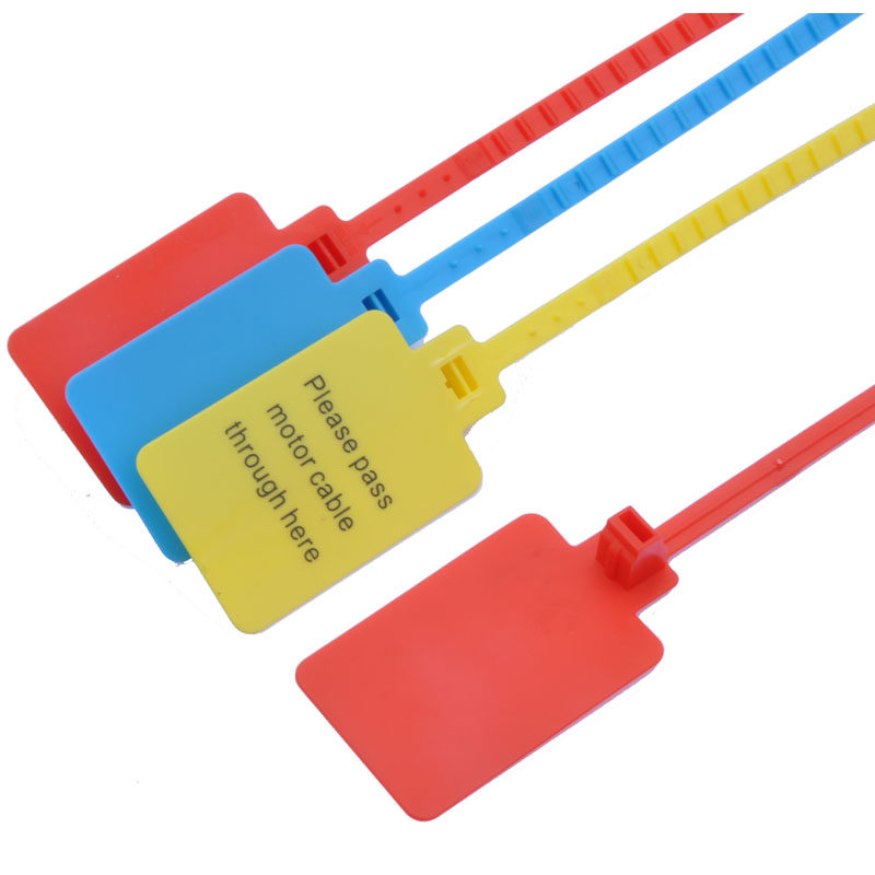 Large brand sign container seal label cable tie can mark disposable anti-theft anti-counterfeiting seal 425mm
