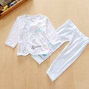 miso quần áo sơ sinh đồ lót bộ mùa hè bông bé sư phù hợp với nó siêu mỏng dây đeo bé 0-3 tháng.