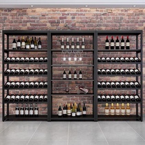 Bar simple floor-standing multi-layer wine rack display rack shelf storage rack wine red wine cabinet storage iron wine rack