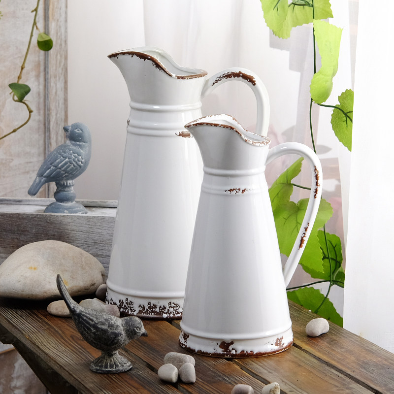 Vase Living Room Office Personality Milk Pot Country New Nordic Simple Home Office Succulent Ceramic Vase