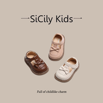 Jedi Mood ~ Spring Autumn New High Pint Girl Princess Small Leather Shoes Baby Schooled Shoes Single Shoes Soft Bottom Child