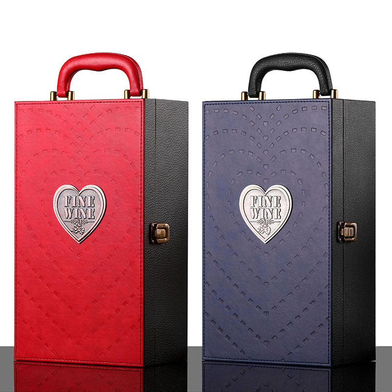 Red wine box packaging box leather box high-end wine gift box universal wine box red wine box can be customized